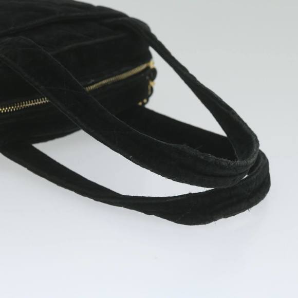 CHANEL Hand Bag Velor Black CC Auth bs10697 - Picture 7 of 16